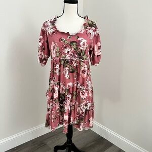 Farmhouse Frocks Flowered Tunic Size Medium